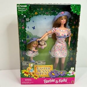 🆕 1998 Easter Bunny Fun Barbie & Kelly Special Edition Gift Set